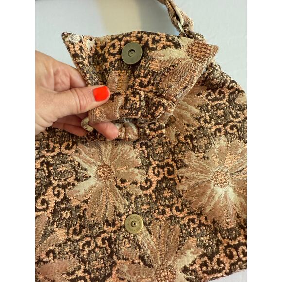 Dana Herbert New Handcrafted Cottagecore Floral Tapestry Shoulder Bag Boho Chic - Picture 12 of 13
